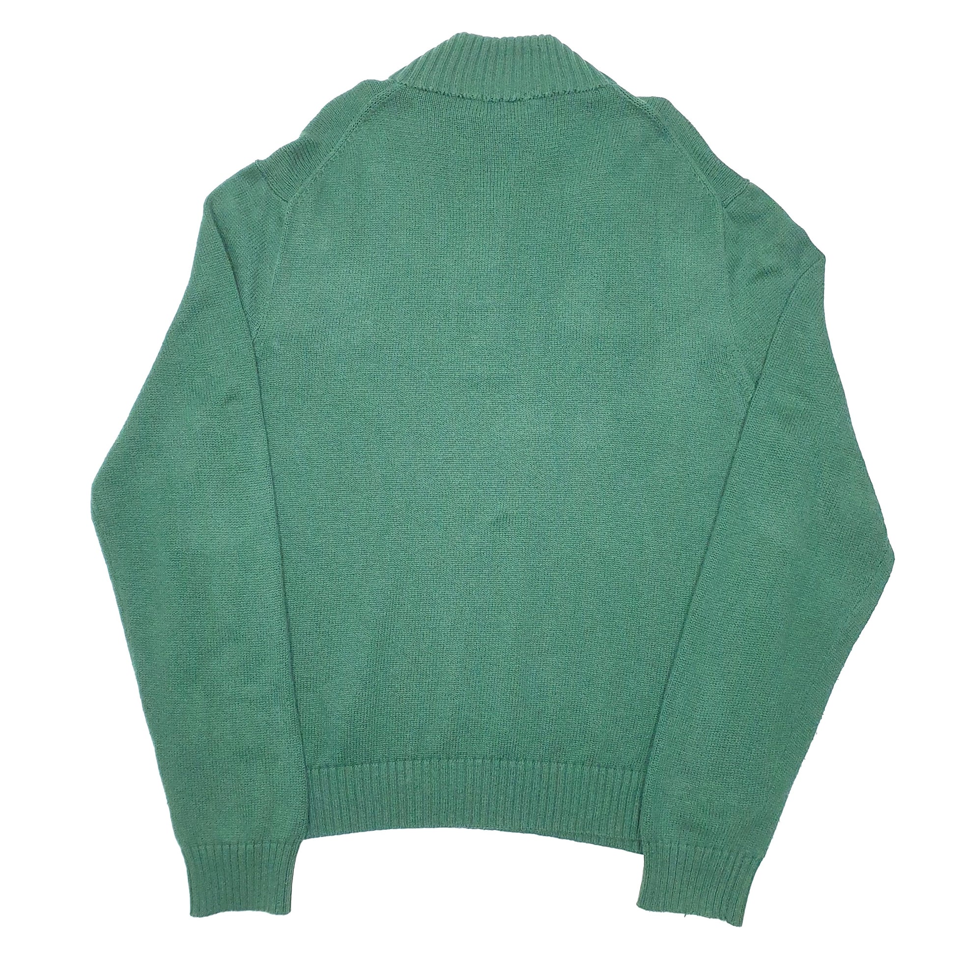 Mens Green Polo Ralph Lauren Knit Quarter Zip Jumper