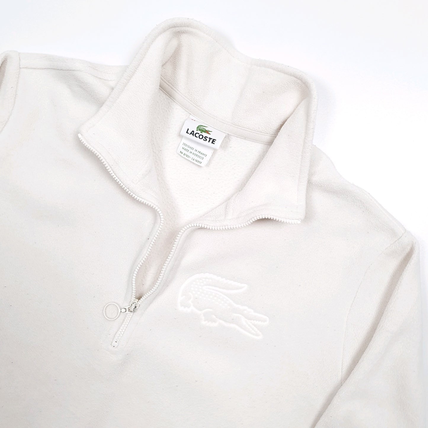 Lacoste Quarter Zip Fleece M Cream