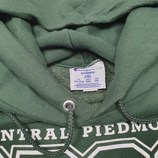 Mens Green Champion Piedmont Community College  CPCG Hoodie Jumper