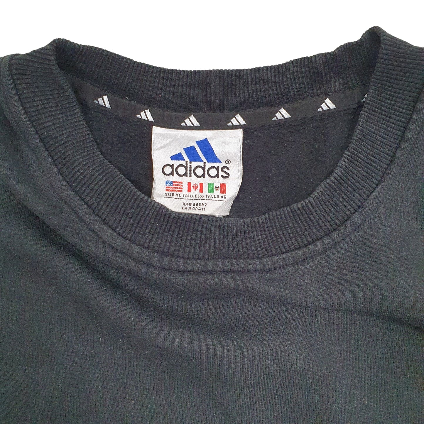 Mens Black Adidas  Crewneck Jumper