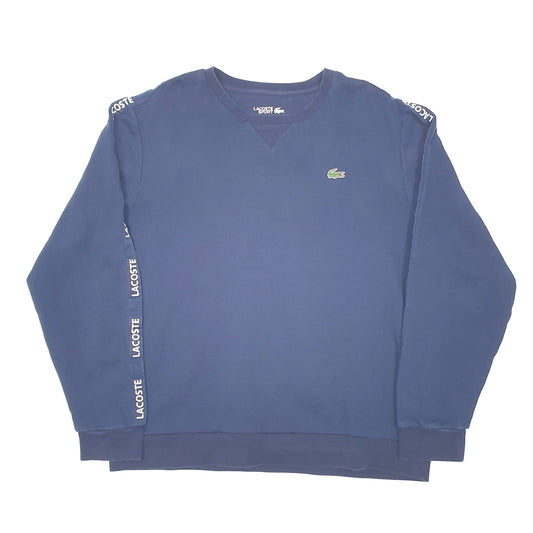 Mens Navy Lacoste Crewneck Jumper