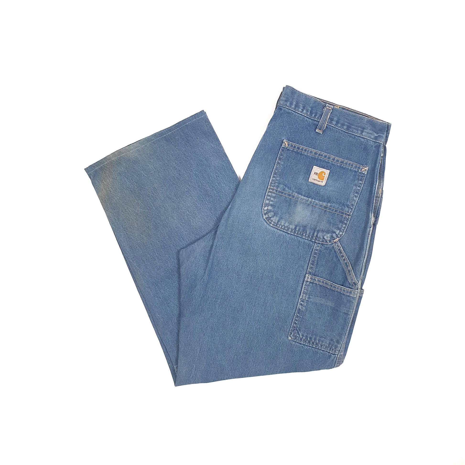 Carhartt Casual Loose Fit Carpenter Jeans W34 L30 Blue