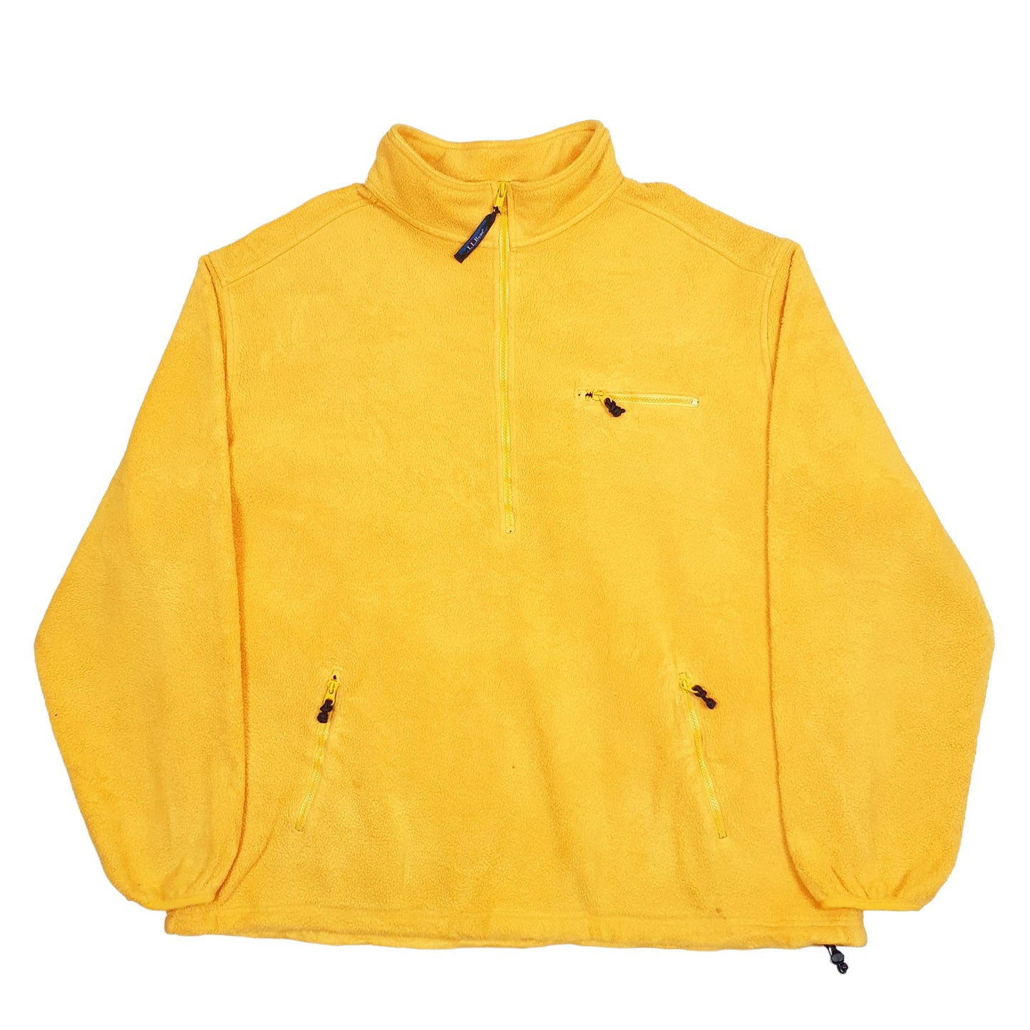 LL Bean Quarter Zip Fleece XXXL Yellow