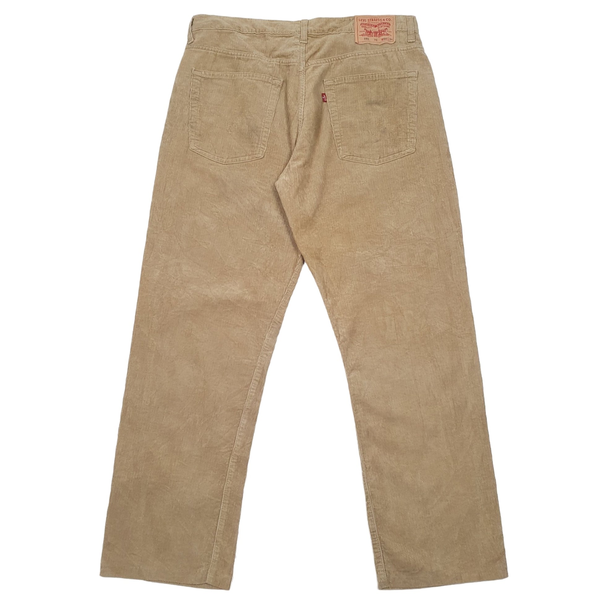 Mens Beige Levis 582 Corduroy Trousers