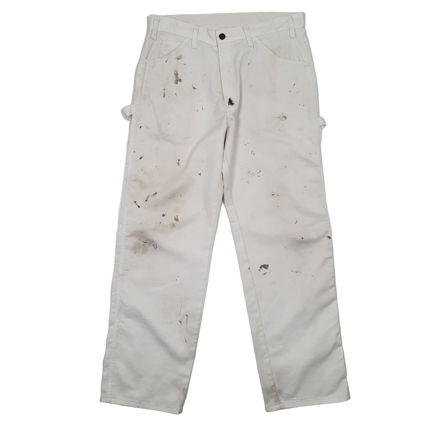 Mens Dickies White Carpenter Trousers W31 L31 White