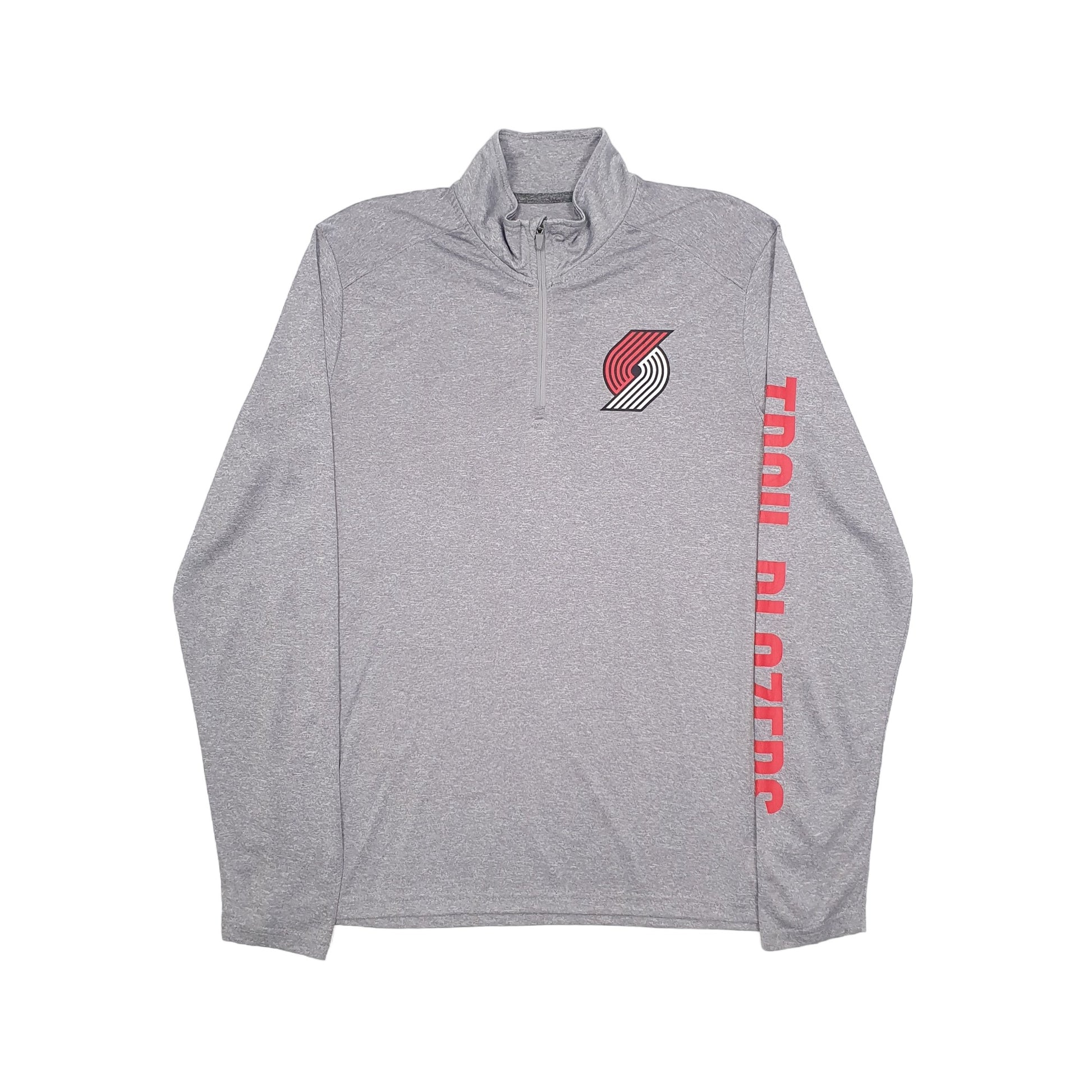 NBA Basketball Trail Blazers Quarter Zip M Grey