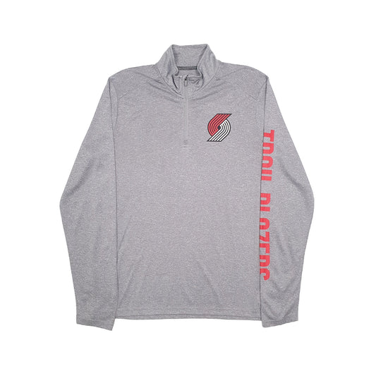 NBA Basketball Trail Blazers Quarter Zip M Grey