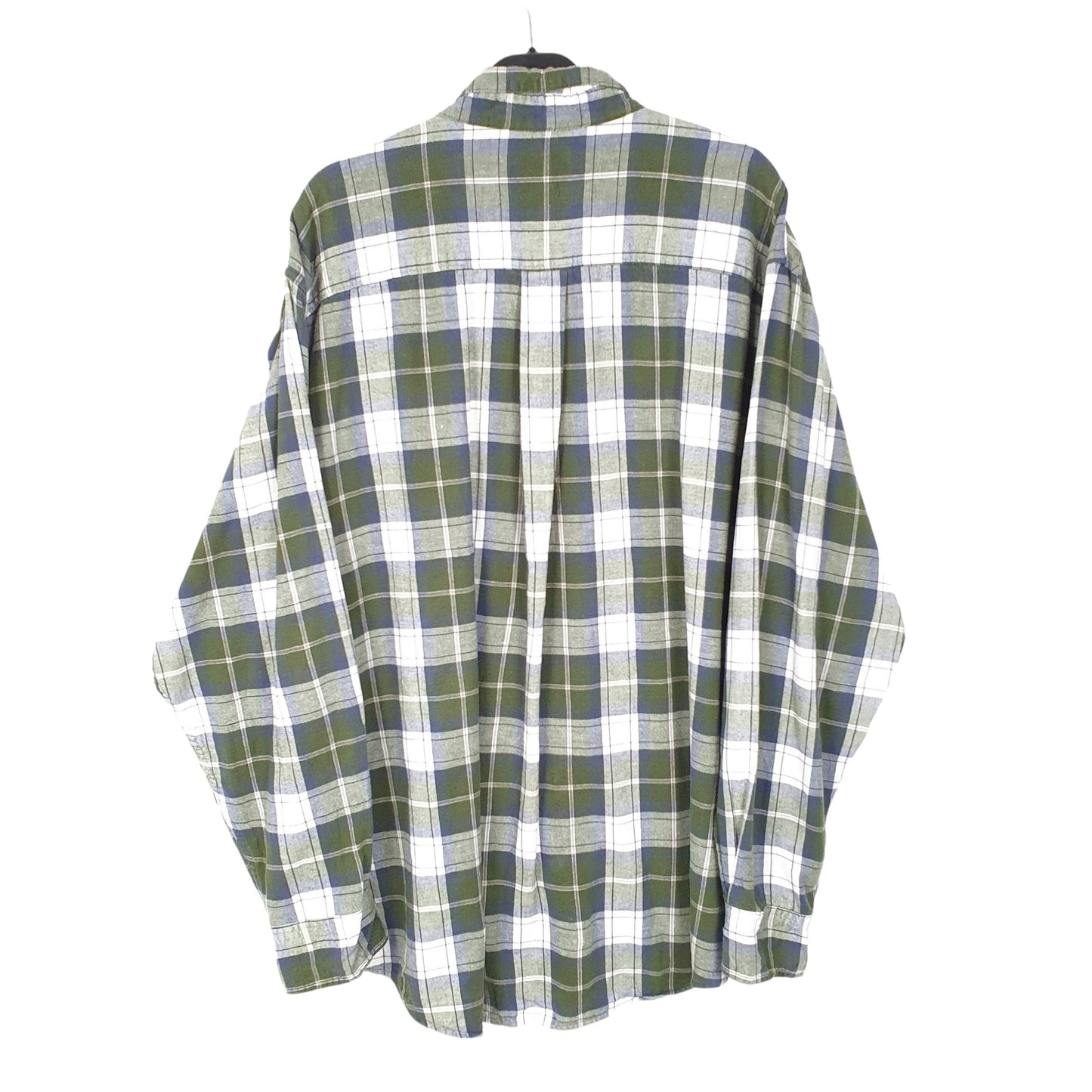 Cabela's Flannel Shacket Tall Long Sleeve Regular Fit Check Shirt Green