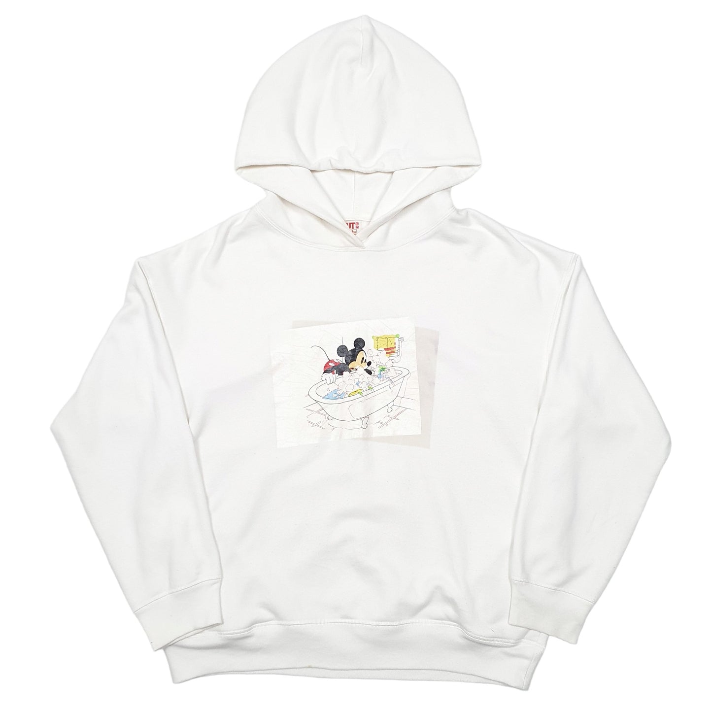 Mens White Disney Uniqlo Mickey Mouse Full Zip Jumper