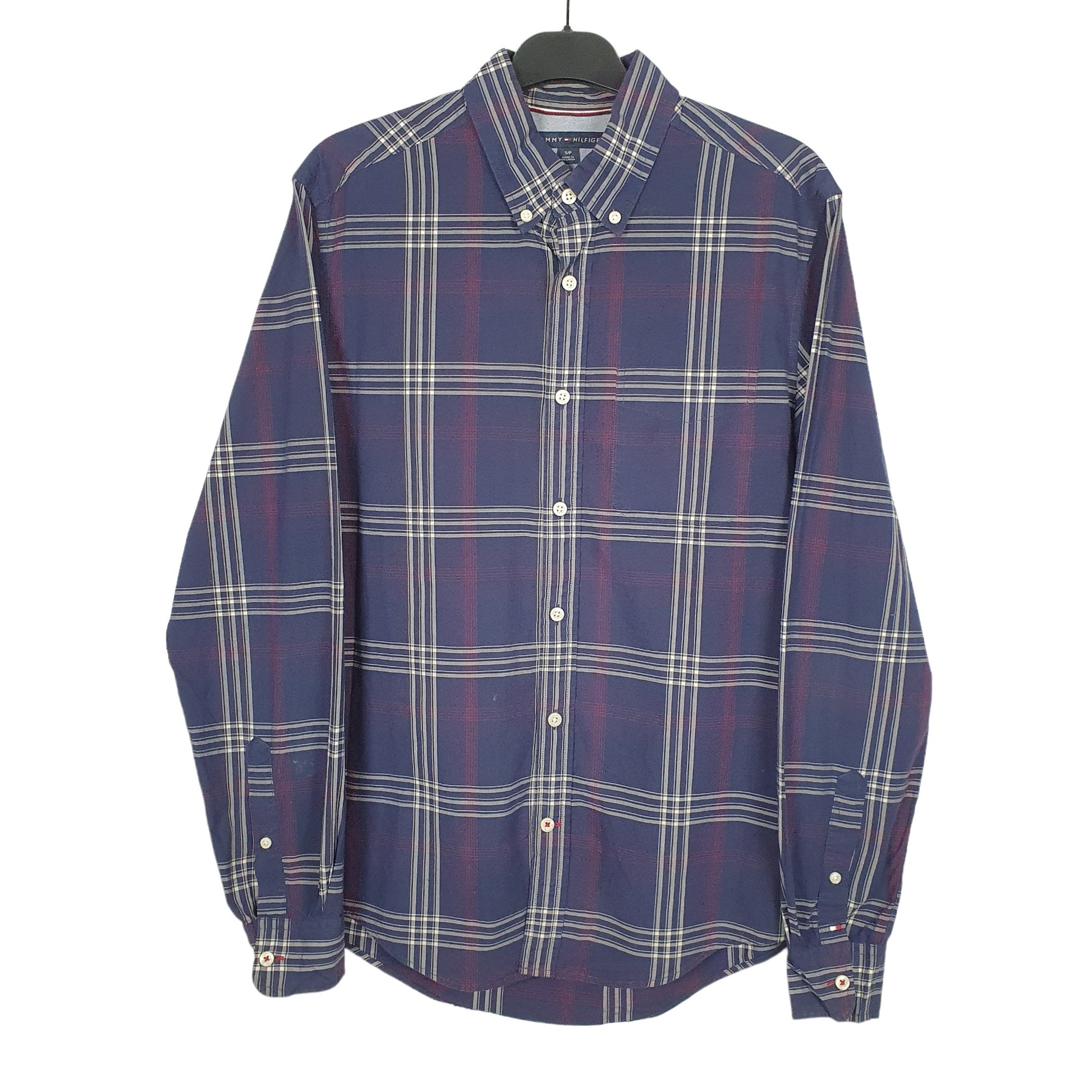 Tommy Hilfiger Long Sleeve Regular Fit Check Shirt Blue