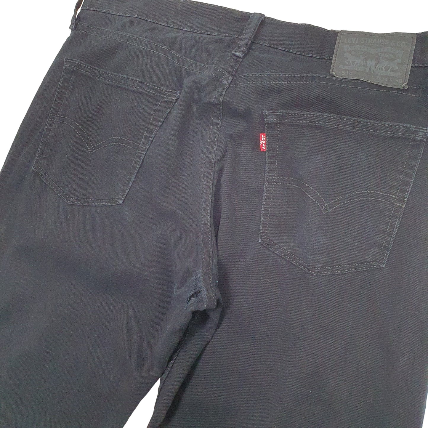 Levis 514 Straight Fit Jeans W34 L30 Black