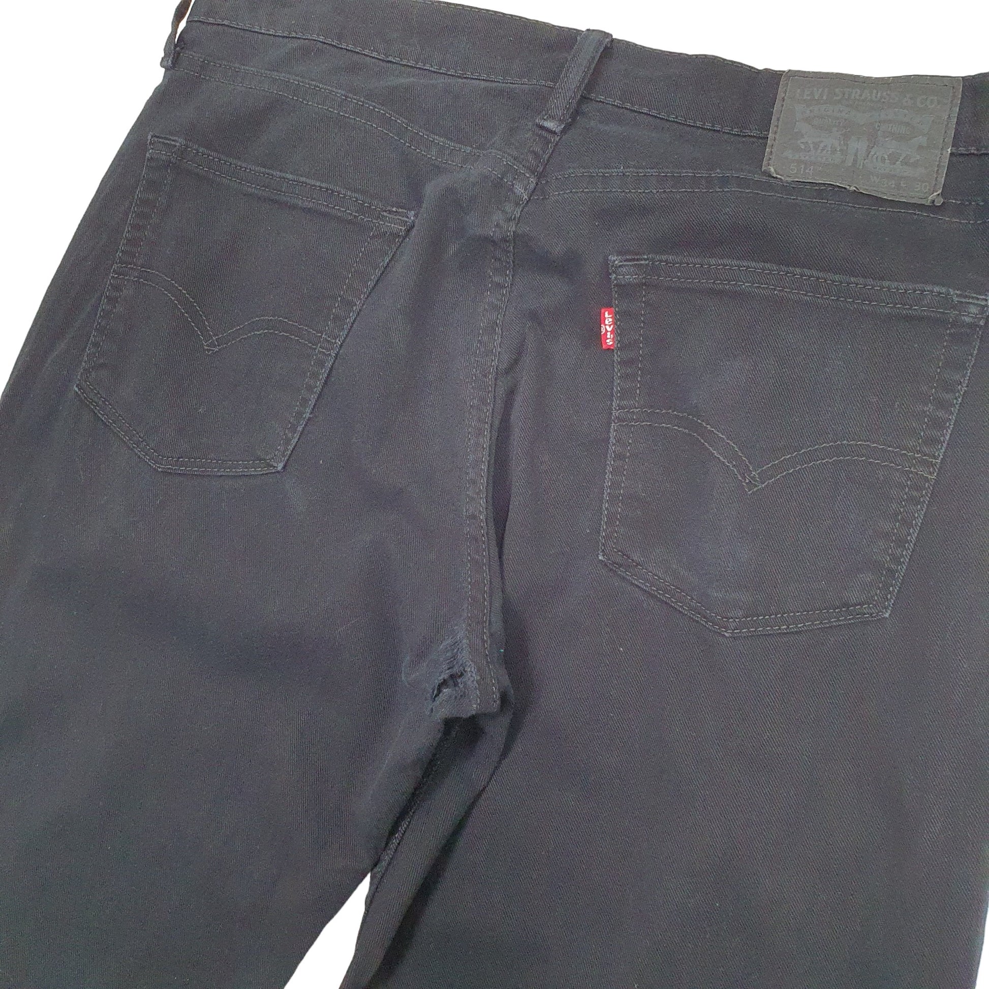 Levis 514 Straight Fit Jeans W34 L30 Black