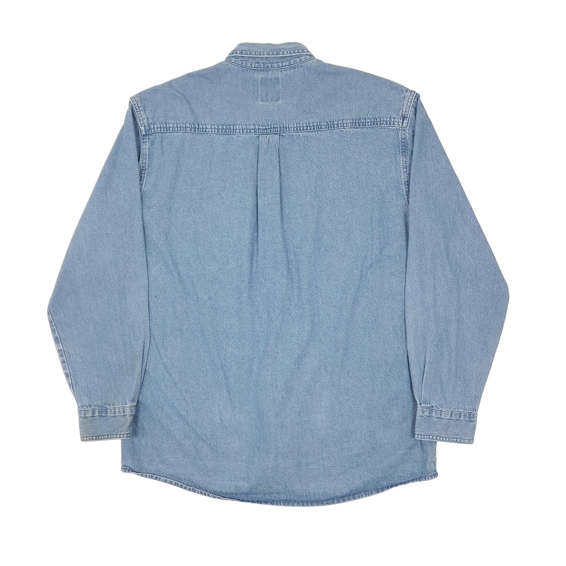 Mens Blue Dickies Denim Shacket Workwear Long Sleeve Shirt