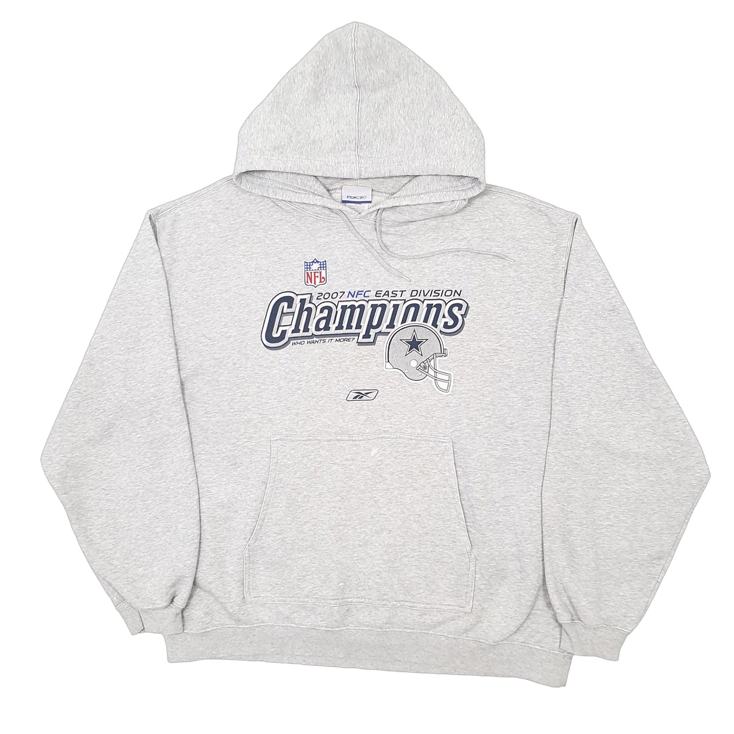 Mens Grey Reebok NFL Superbowl Champions 2007 Hoodie Jumper