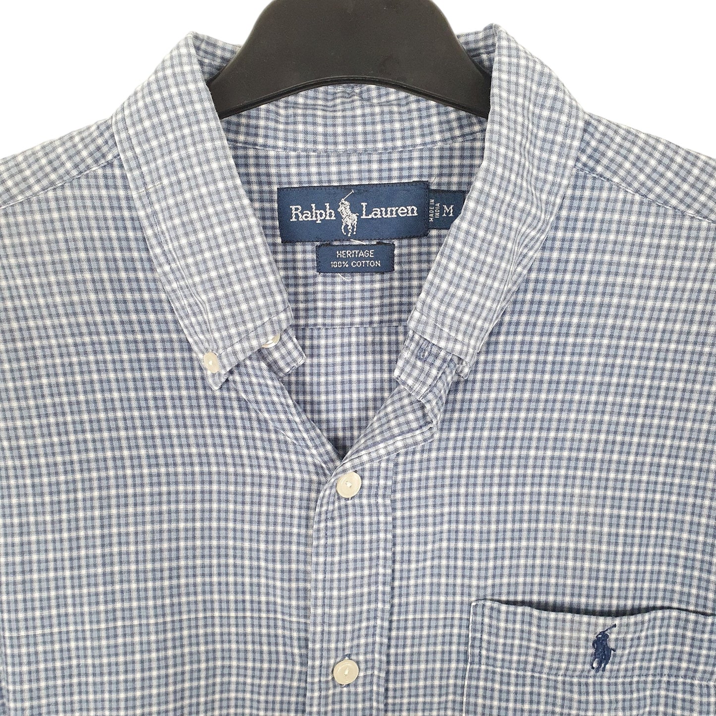 Ralph Lauren Short Sleeve Regular Fit Check Shirt Blue