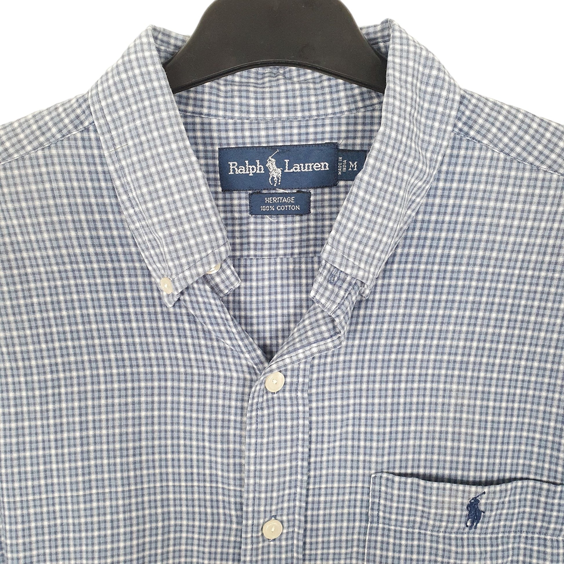 Ralph Lauren Short Sleeve Regular Fit Check Shirt Blue