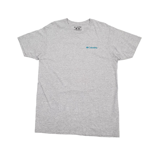 Mens Grey Columbia Sportswear Rocky Mountains USA Short Sleeve T Shirt