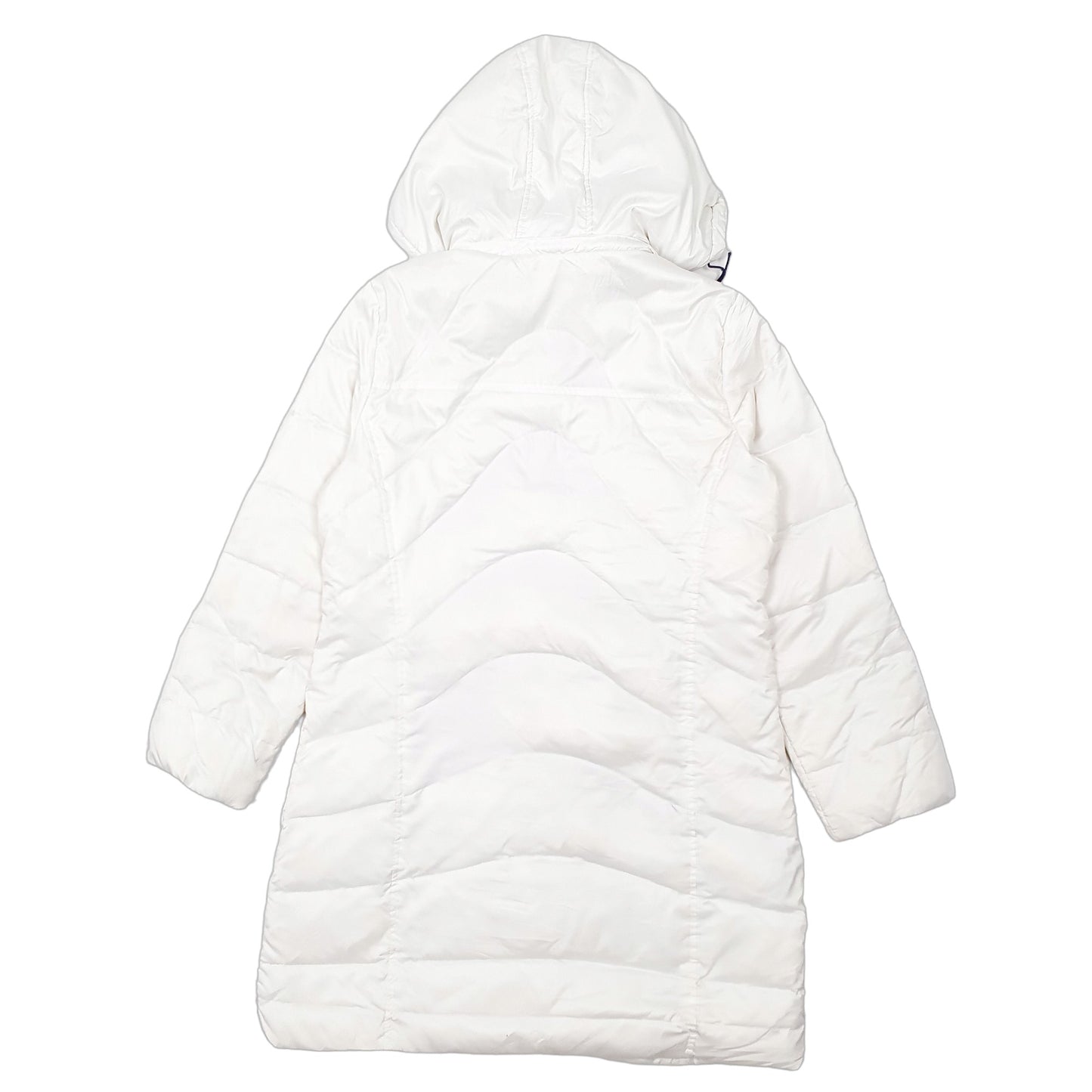 Womens White Nautica Longline Trench Puffer Jacket Coat