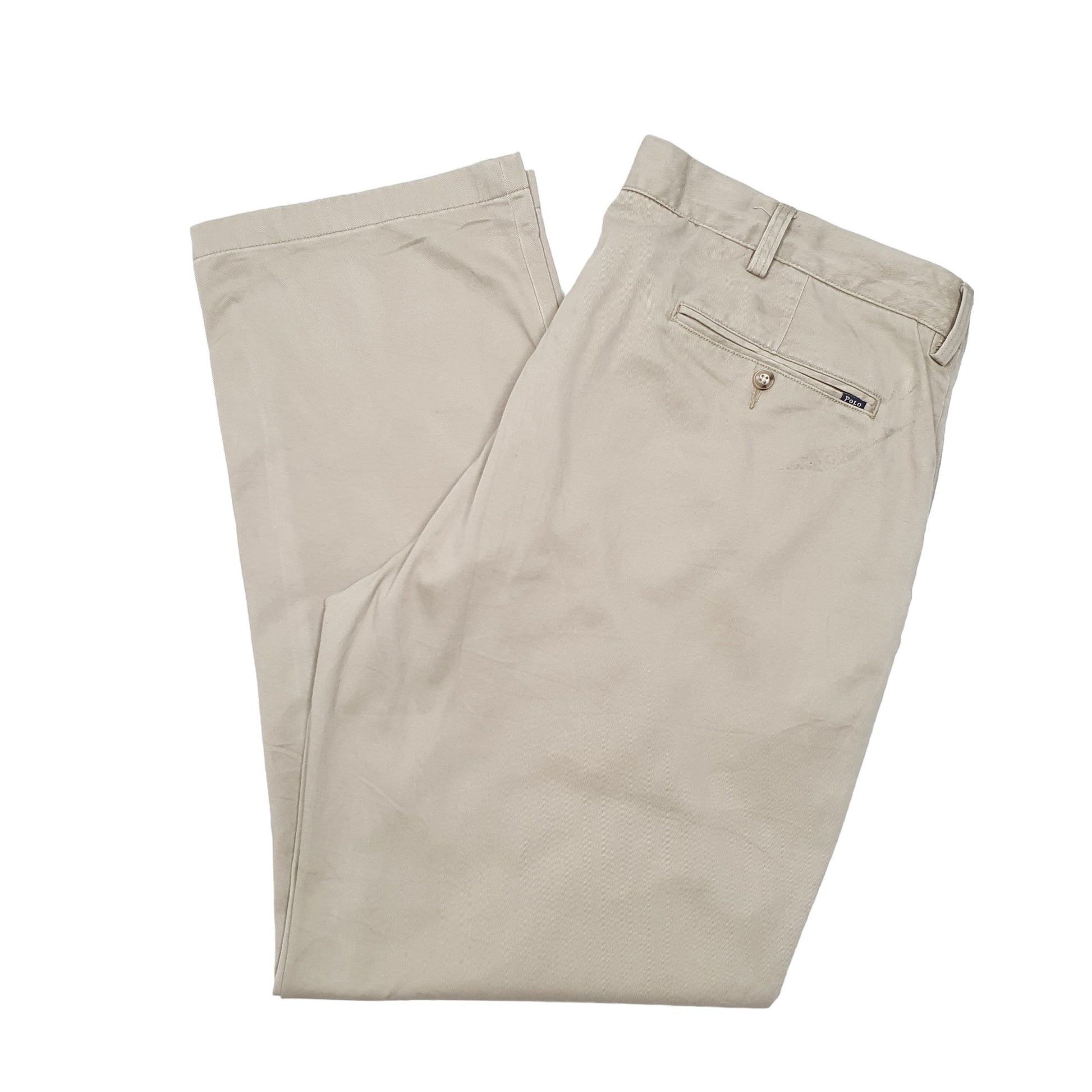 Mens Beige Polo Ralph Lauren Classic Fit Chino Trousers