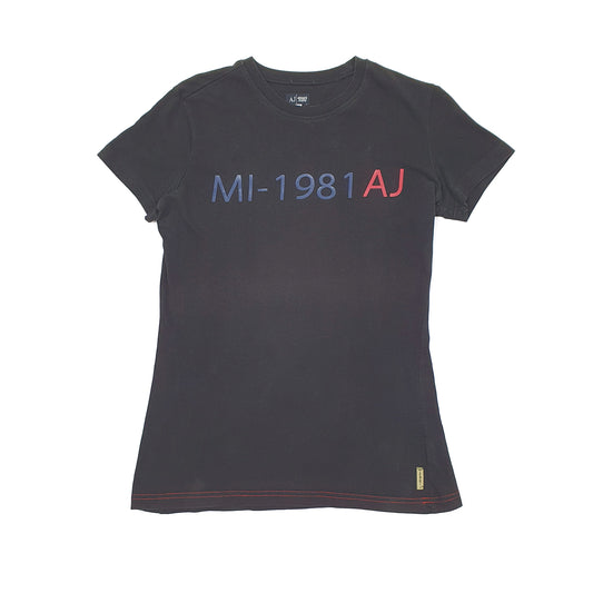 Black Armani Jeans Short Sleeve T Shirt