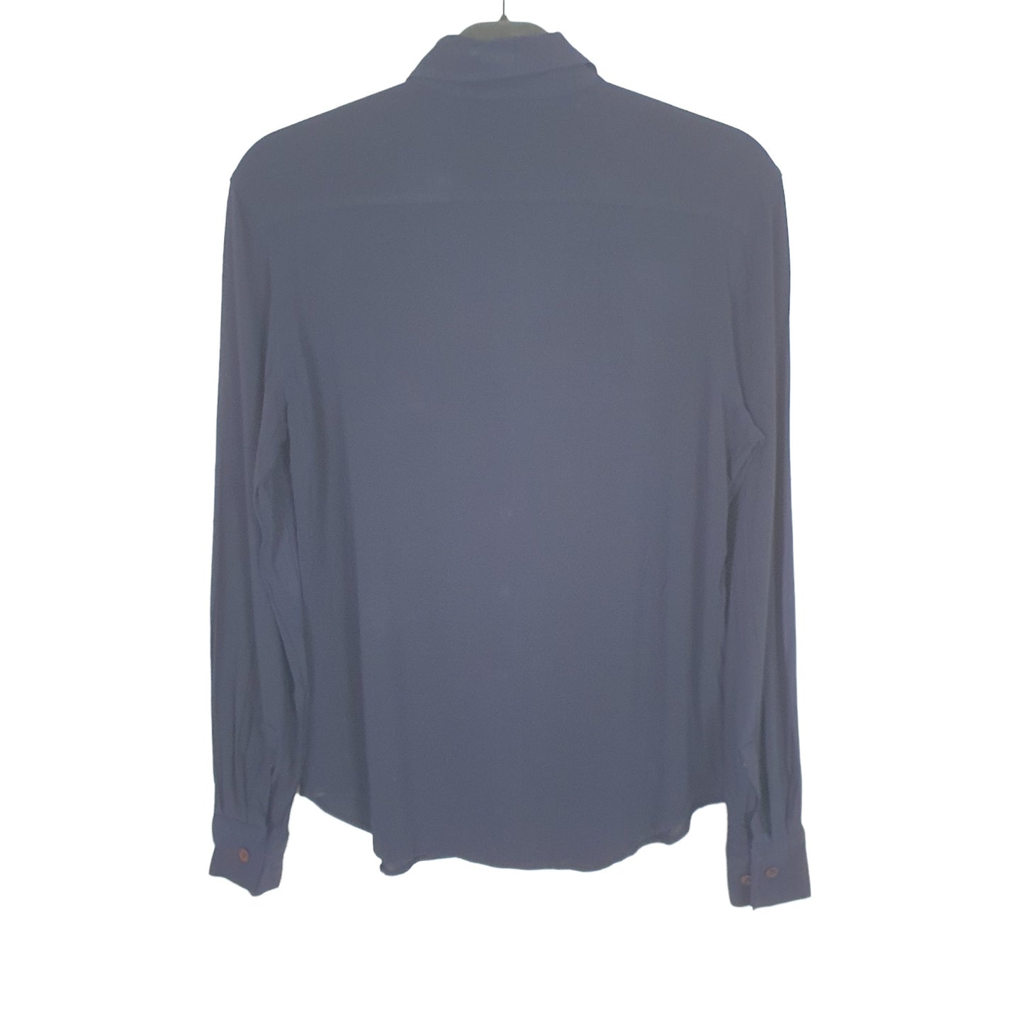 Armani Long Sleeve Regular Fit Shirt Navy