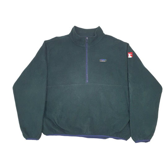 L.L.Bean Vintage Quarter Zip Fleece XXXL Green