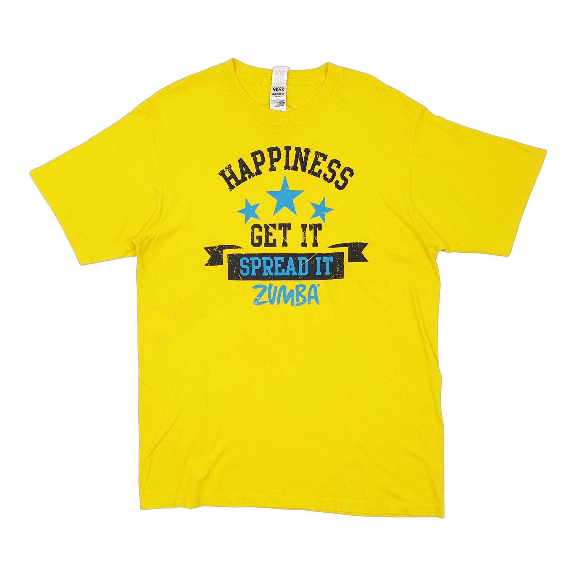 Mens Yellow Zumba Wear  Short Sleeve T Shirt