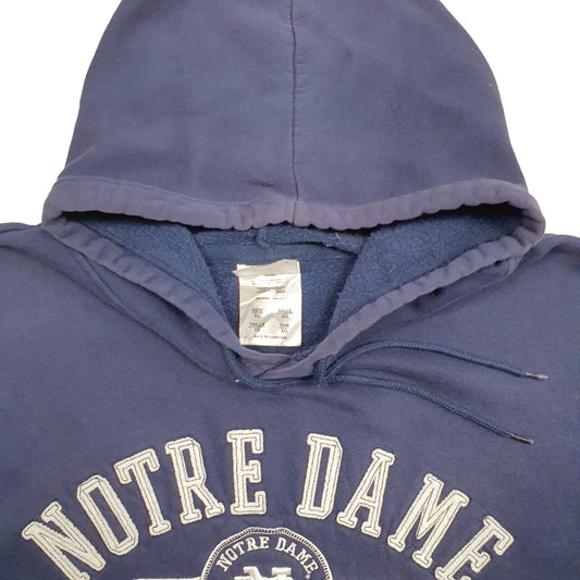 Mens Navy Adidas Notre Dame Football Hoodie Jumper