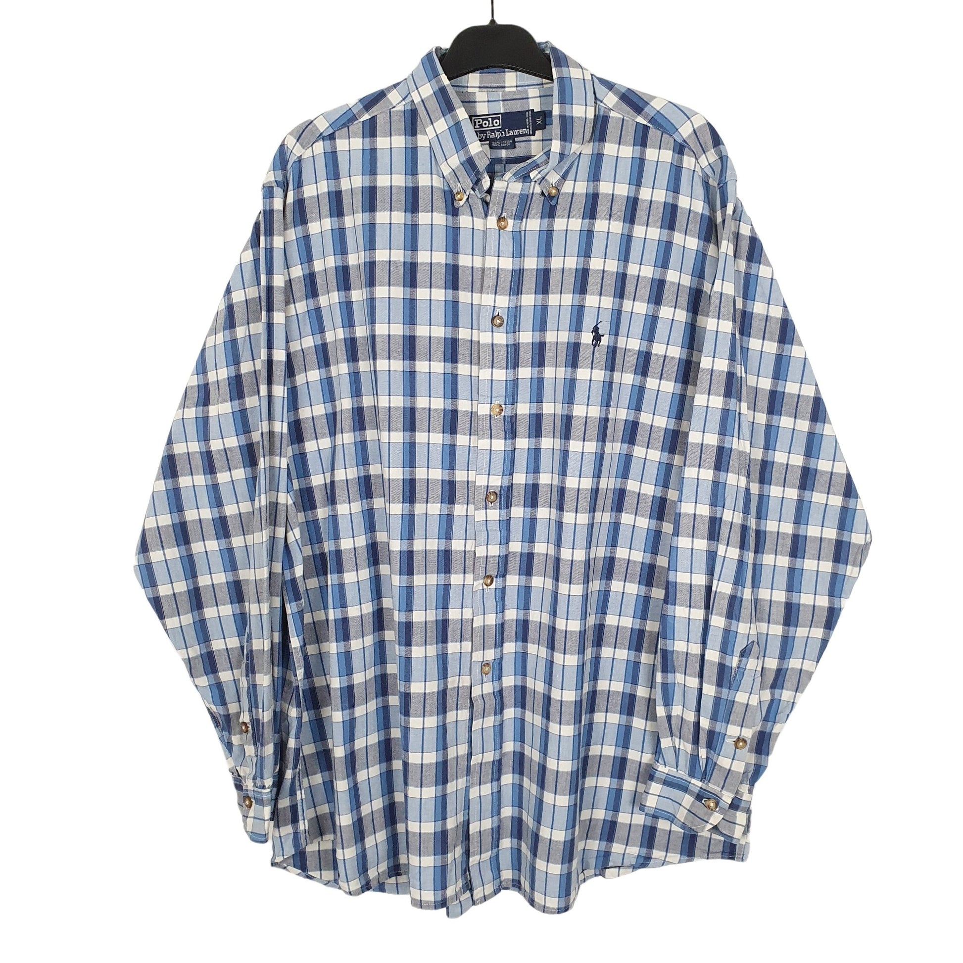 Ralph Lauren Long Sleeve Regular Fit Check Shirt Blue