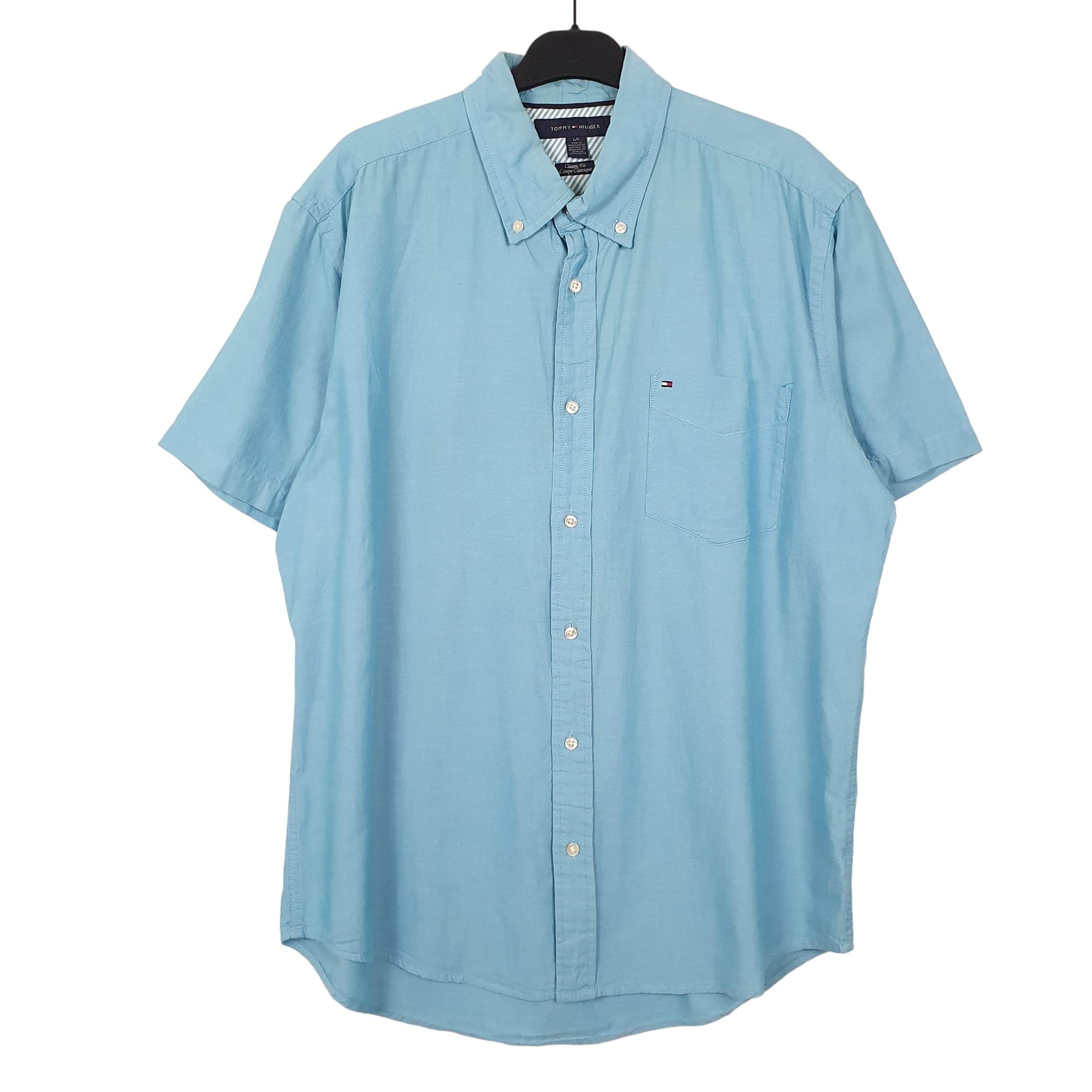 Tommy Hilfiger Short Sleeve Classic Fit Shirt Blue