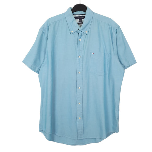 Tommy Hilfiger Short Sleeve Classic Fit Shirt Blue