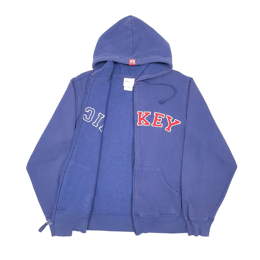 Mens Navy Disney Mickey Mouse Hoodie Full Zip Jumper