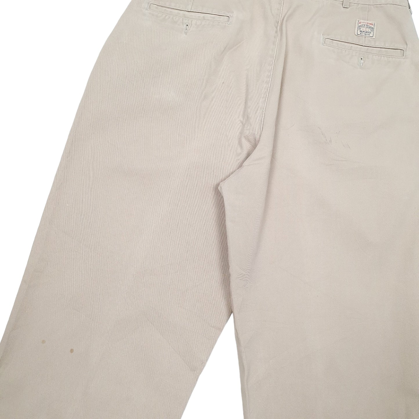 Mens Polo Ralph Lauren Beige Chino Trousers W34 L30 Beige