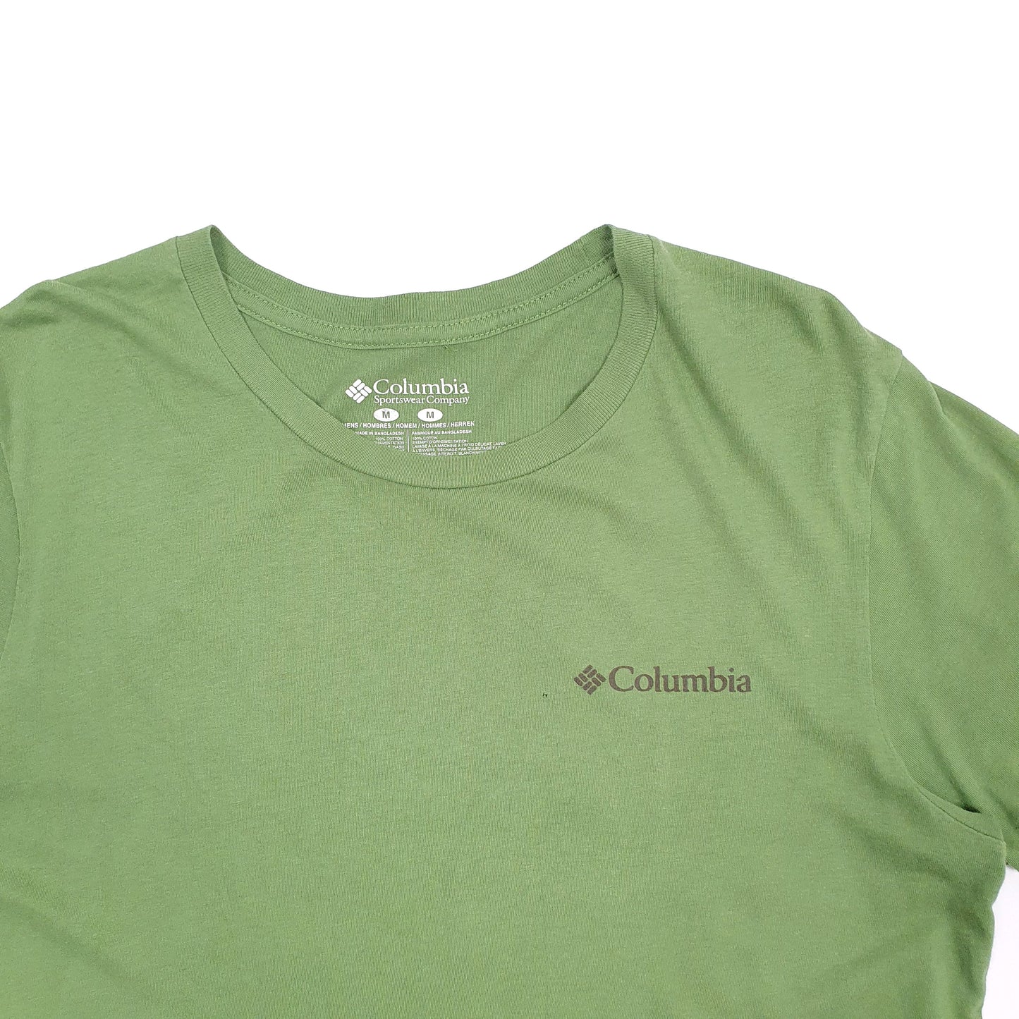 Mens Green Columbia Sportswear  Short Sleeve T Shirt