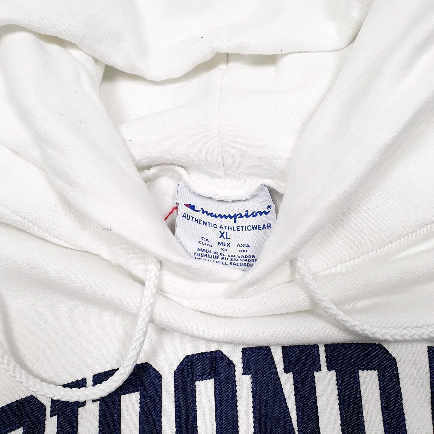 Mens White Champion Adirondacks Furniture Hoodie Jumper