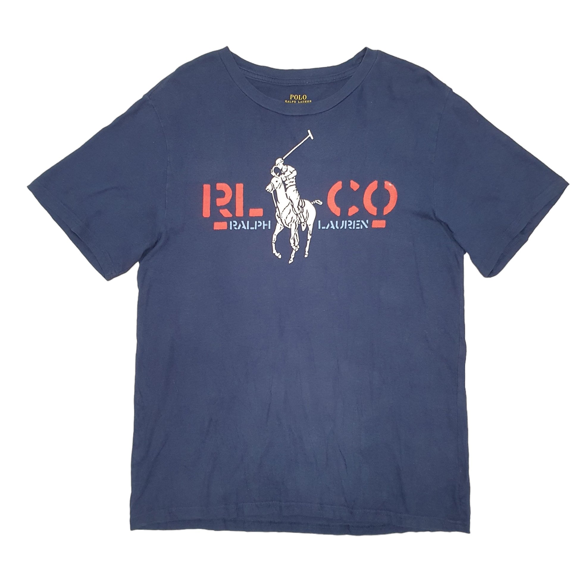 Mens Navy Ralph Lauren Polo RL CO Short Sleeve T Shirt