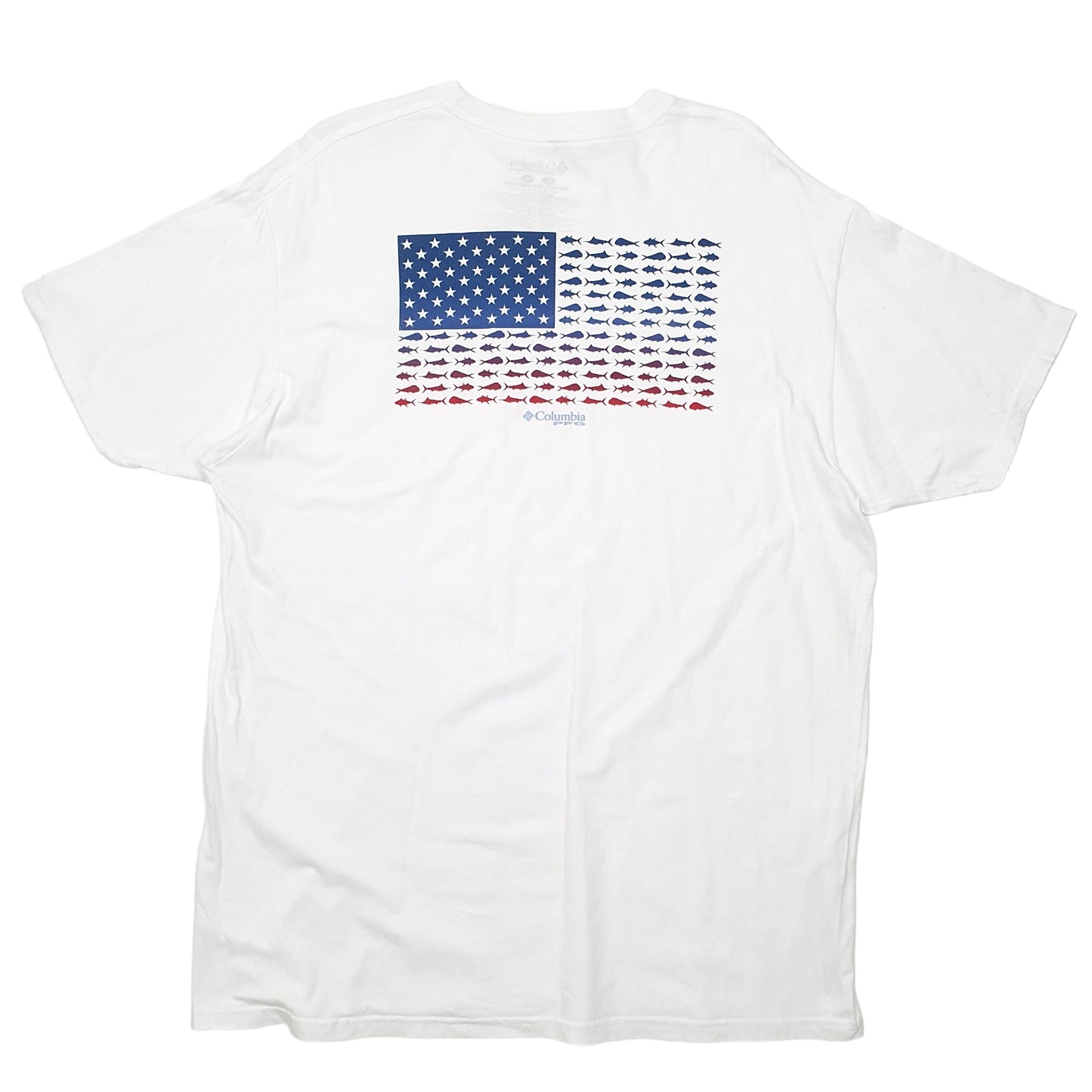 Mens White Columbia Sportswear Performance Fishing Gear PFG Short Sleeve T Shirt