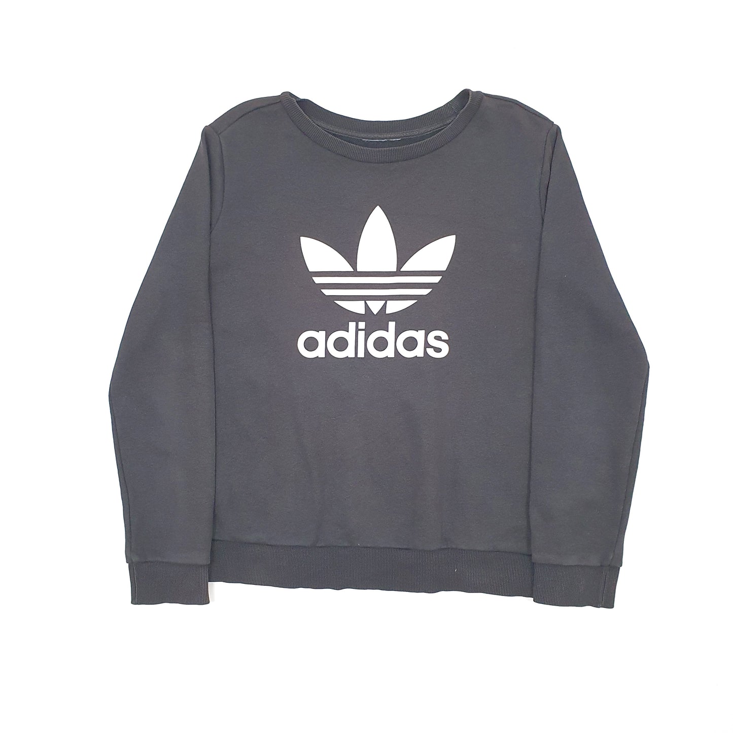 Mens Black Adidas Originals Spellout Crewneck Jumper