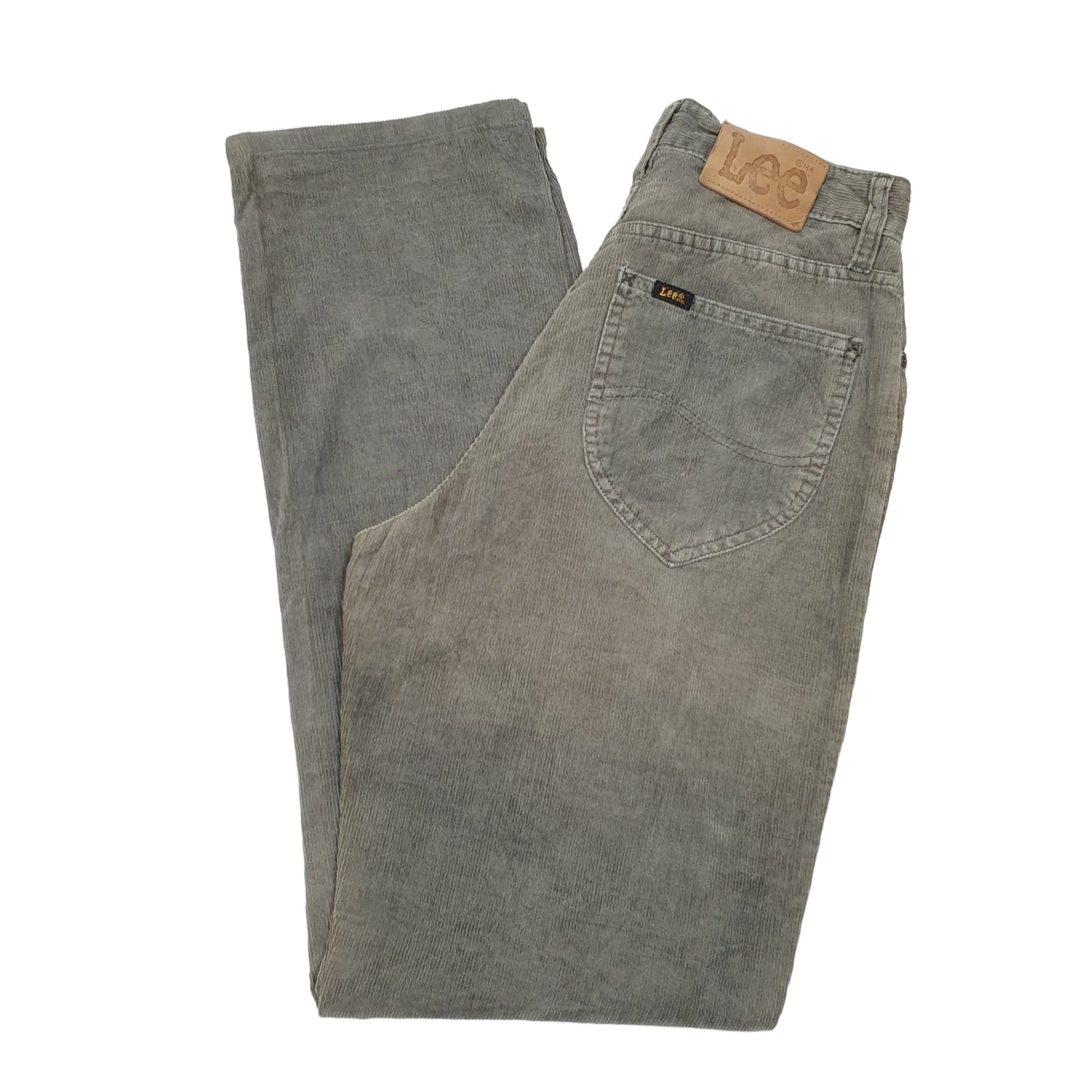 Mens Green Lee  Corduroy Trousers