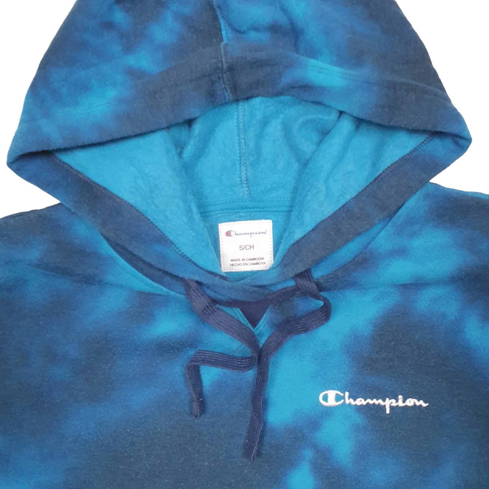 Mens Blue Champion  Hoodie Jumper