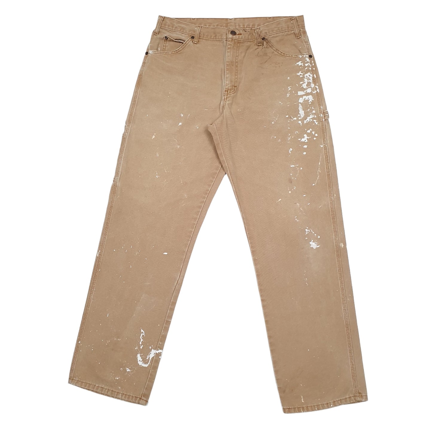 Mens Beige Dickies  Carpenter Trousers