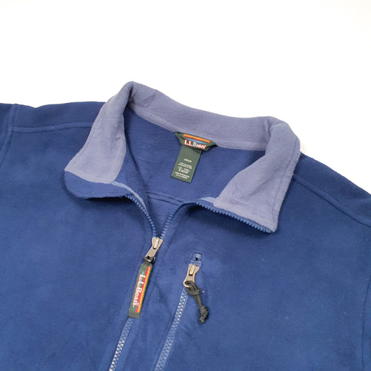 LL Bean Full Zip Fleece M Navy
