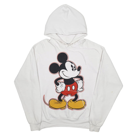 Mens White Disney Mickley Mouse Disney Hoodie Jumper