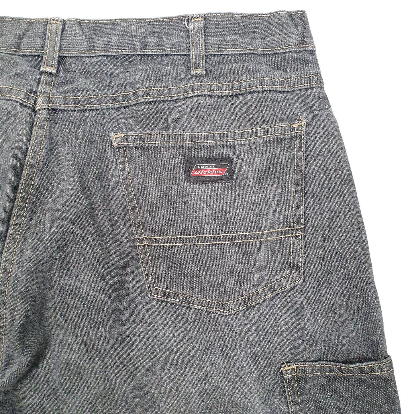 Mens Grey Dickies Carpenter Workwear Denim Shorts