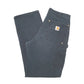 Mens Black Carhartt Made In USA Carpenter Trousers