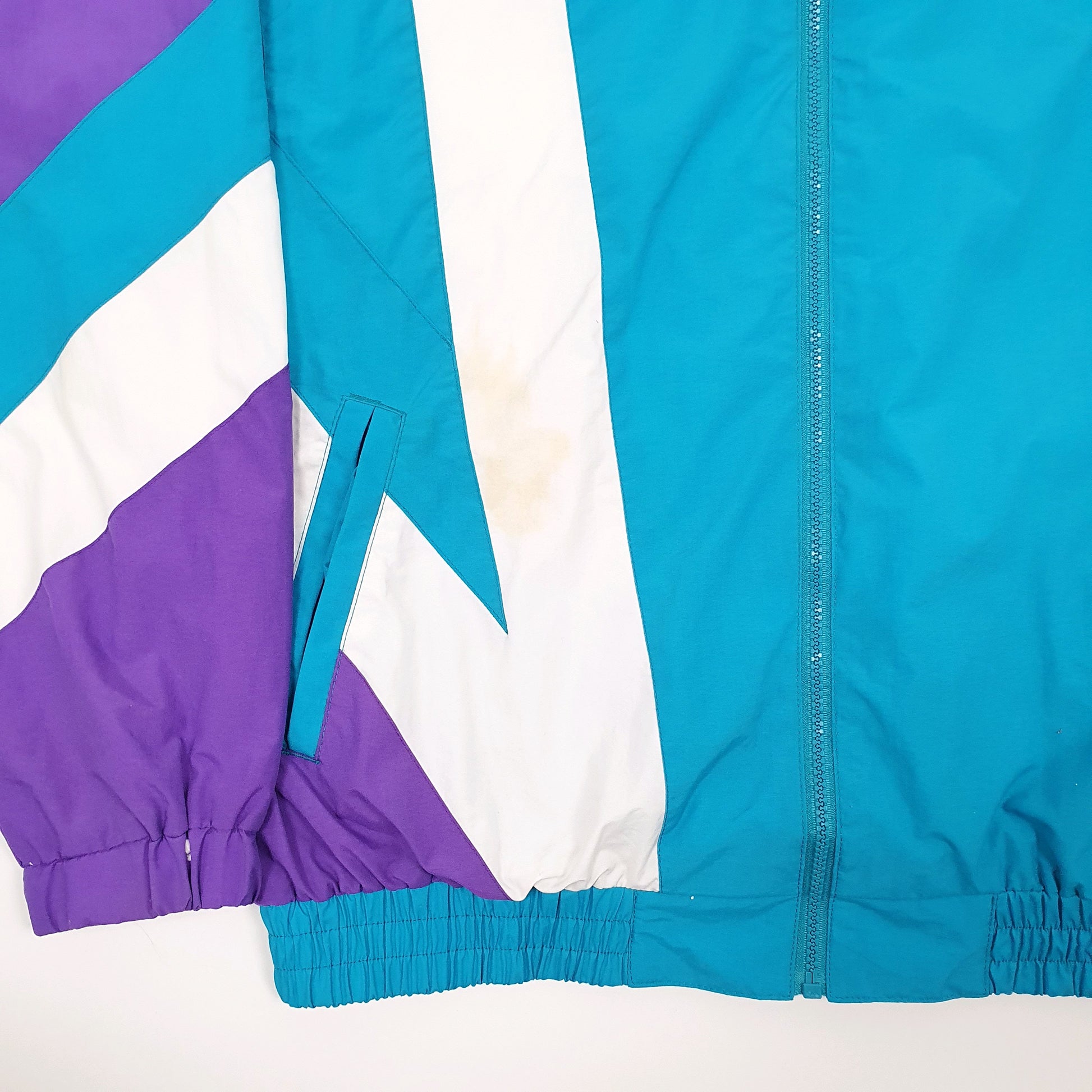 Mens Blue Starter Vintage NBA Charlotte Hornets Basketball Windbreaker Coat