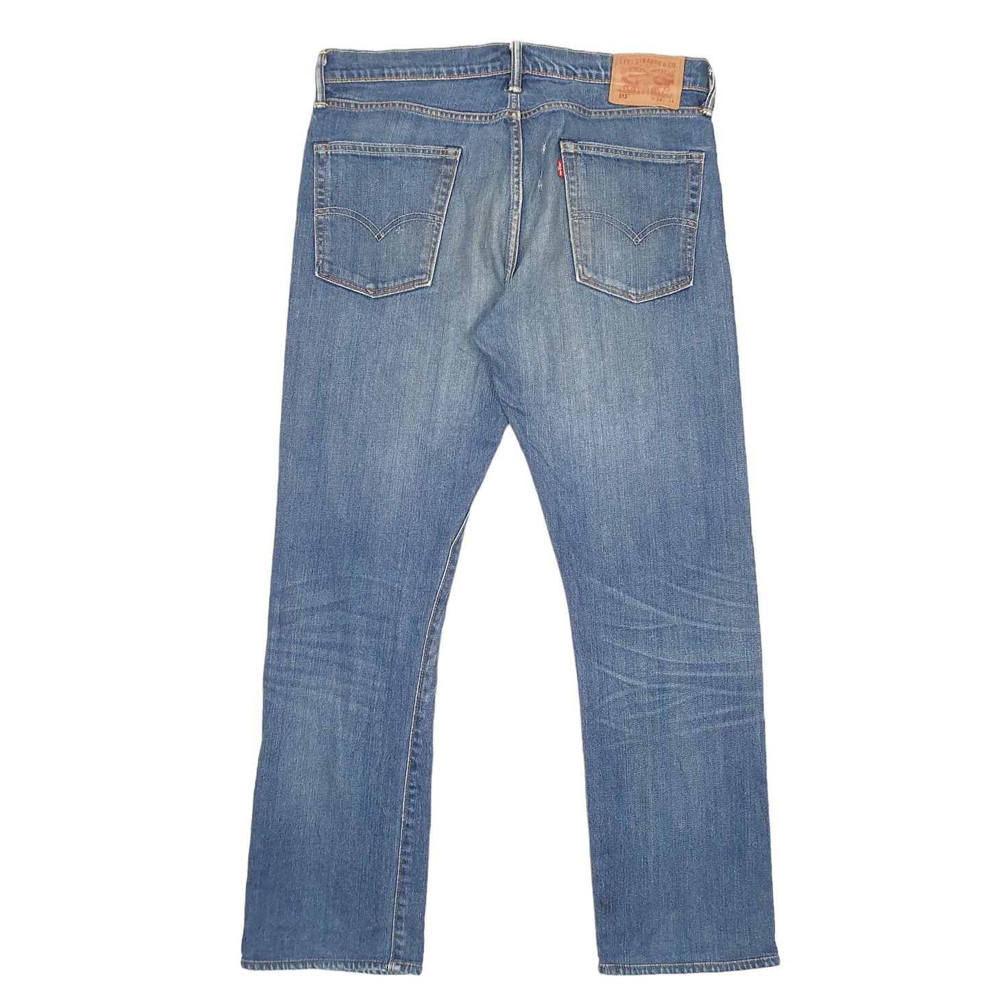 Mens Blue Levis Selvedge Redlines 513 JeansW34 L32