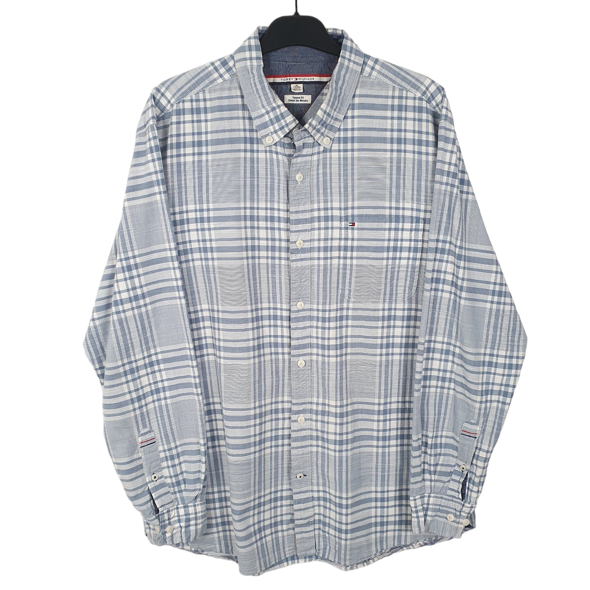 Tommy Hilfiger Long Sleeve Regular Fit Check Shirt Blue