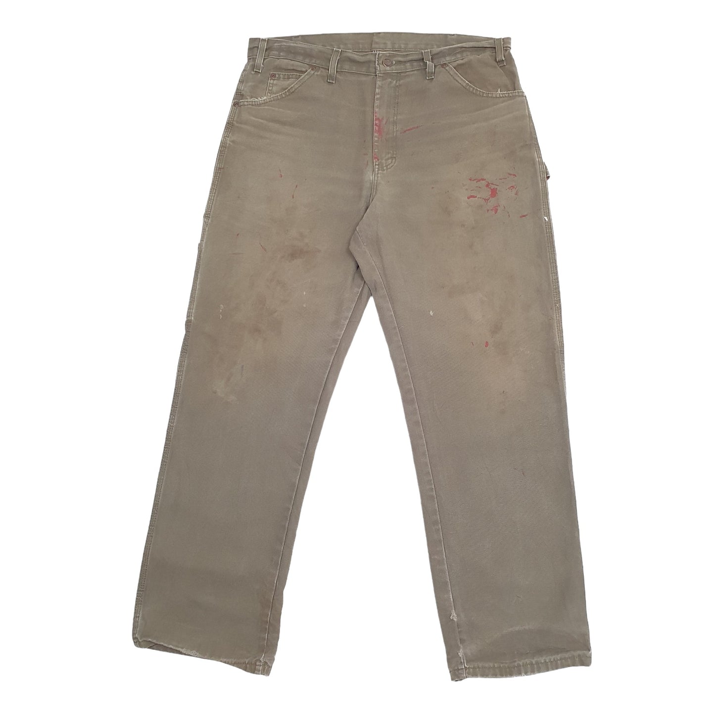 Mens Khaki Dickies  Carpenter Trousers