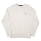 Mens Cream Ralph Lauren Chaps Cable Knit Crewneck Jumper